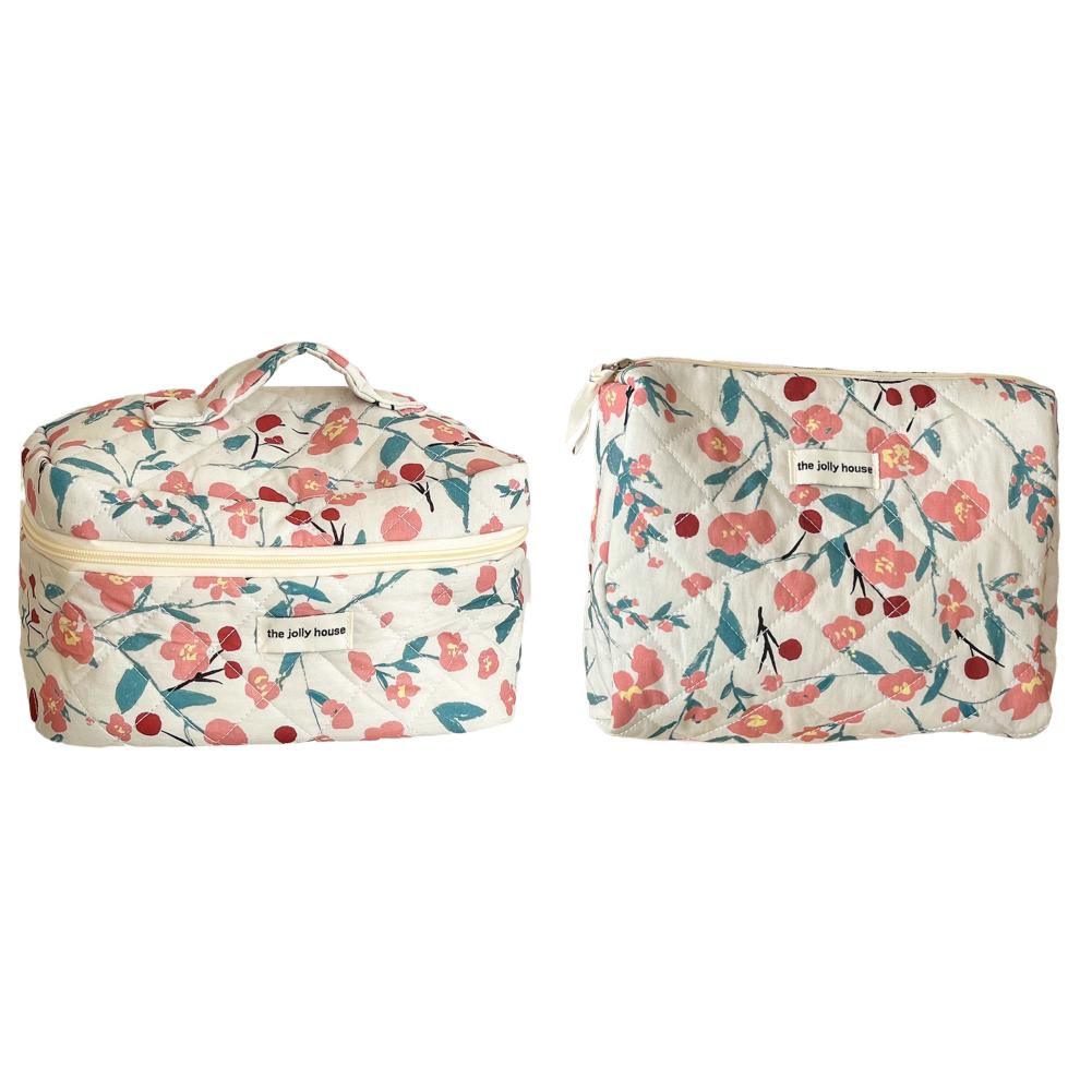 

FE# Women Quilted Fragmented Flower Makeup Bag Portable Storage Bag (Cosmetic Ba