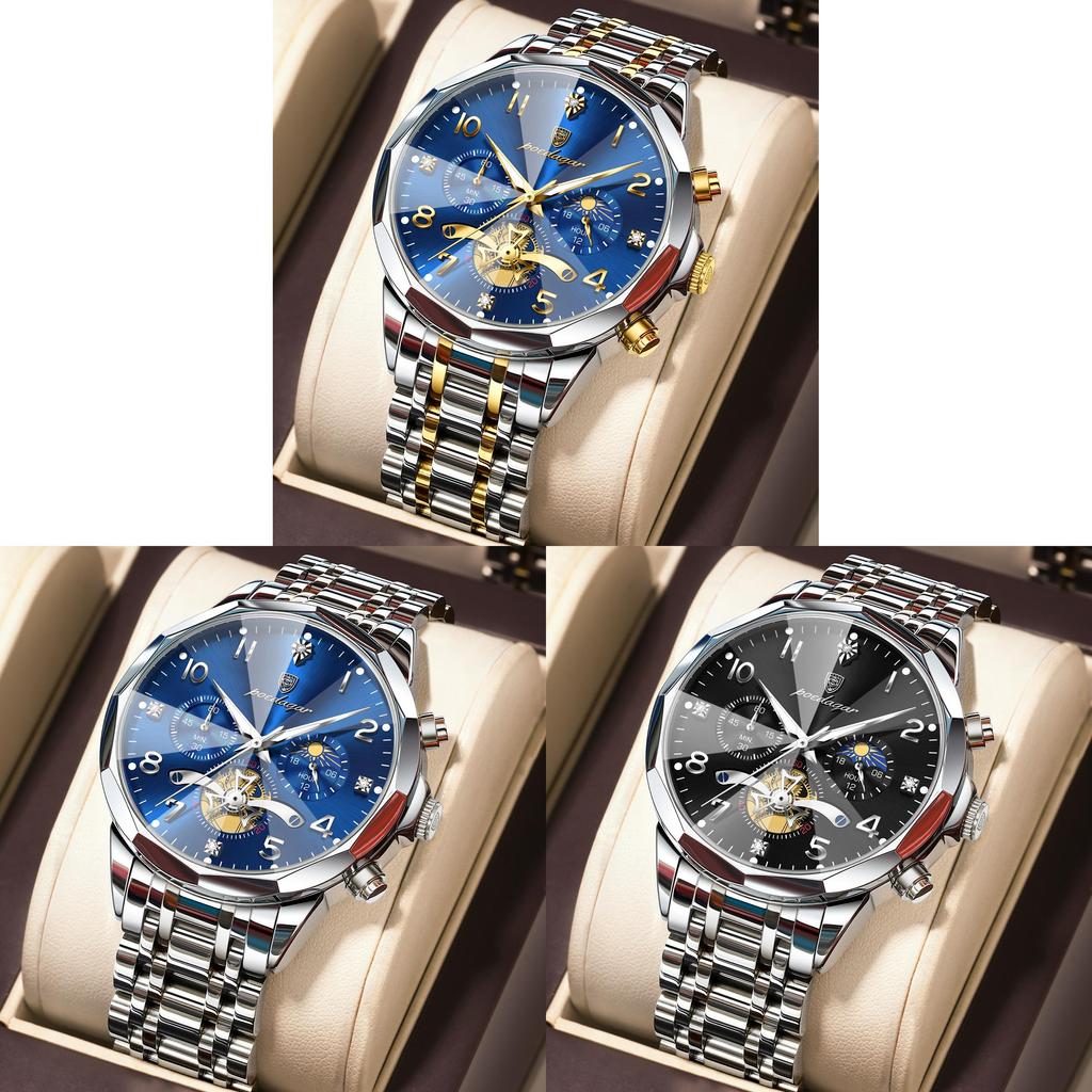 Mens Calendar Design Quartz Watch With Luminous Dial For Casual Wear