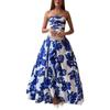 Elegant French Chic Strapless High-Waist Pleated Tulle Ball Gown Dress Women 2025