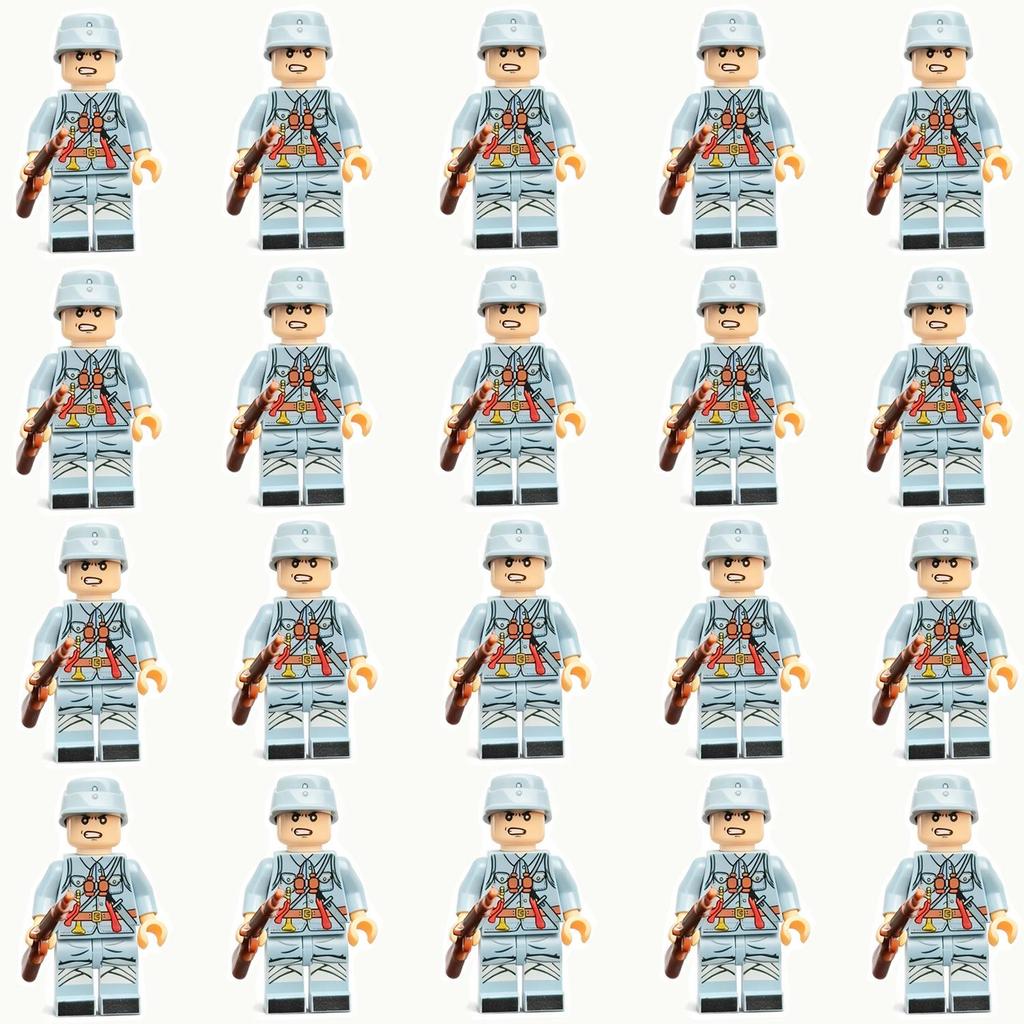 WWII Military Building Block Figures: Special Forces, Eighth Route Army, German & Soviet Army Toy