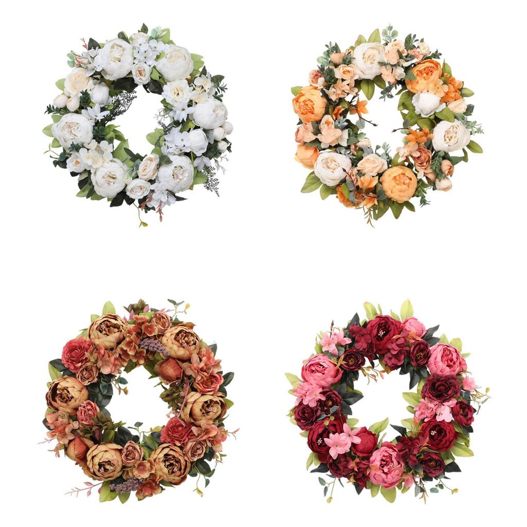 Künstlicher Pfingstrosenkranz, Stabile Fenstergirlande für den Jahrestag