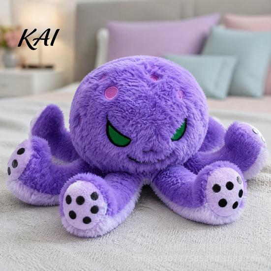 Halloween Octopus Doll Devil Plush Toy, Soft Stuffed Dark Decor, Children Eight Tentacle Sea Animal Pillow, Gift for Christmas Birthday Realistic