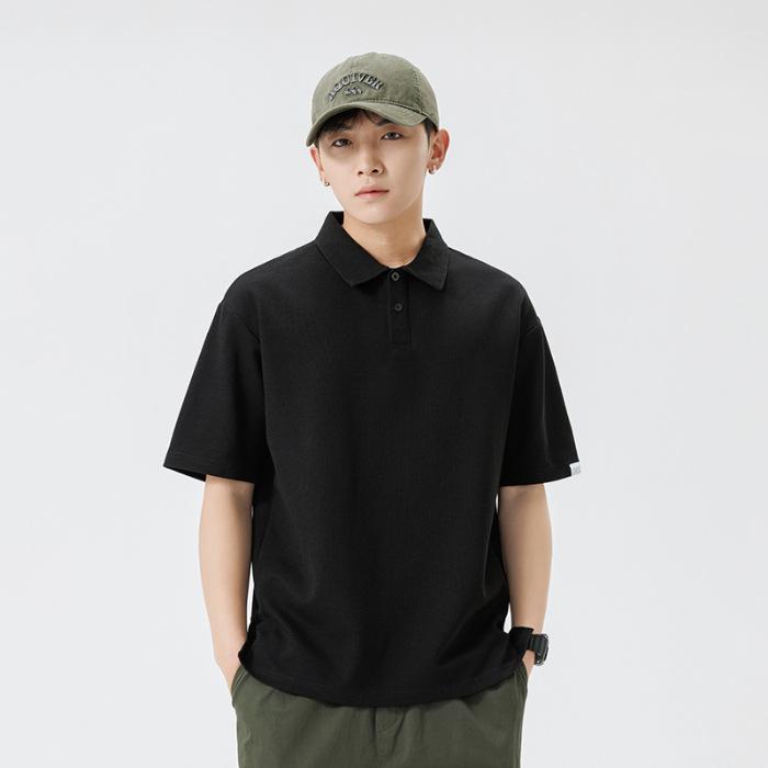 New Summer Short-sleeved Polo Shirt Men's Lapel T-shirt Men's Lapel Thin Short T-t-thigh