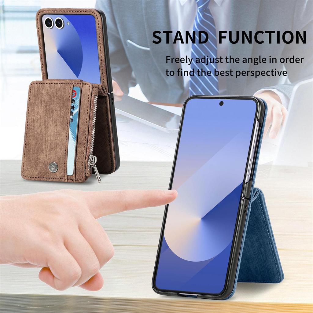 Samsung Z Flip7 Anti-Fall Lederhülle für Z Flip6 - Faltbar & Schützend