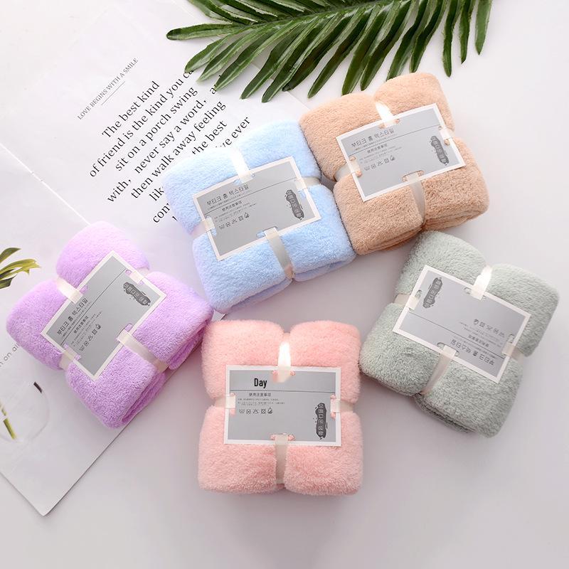 Thickened Absorbent Coral Fleece Edge Towel Gift Box - Soft, 300g for Home Face Washing