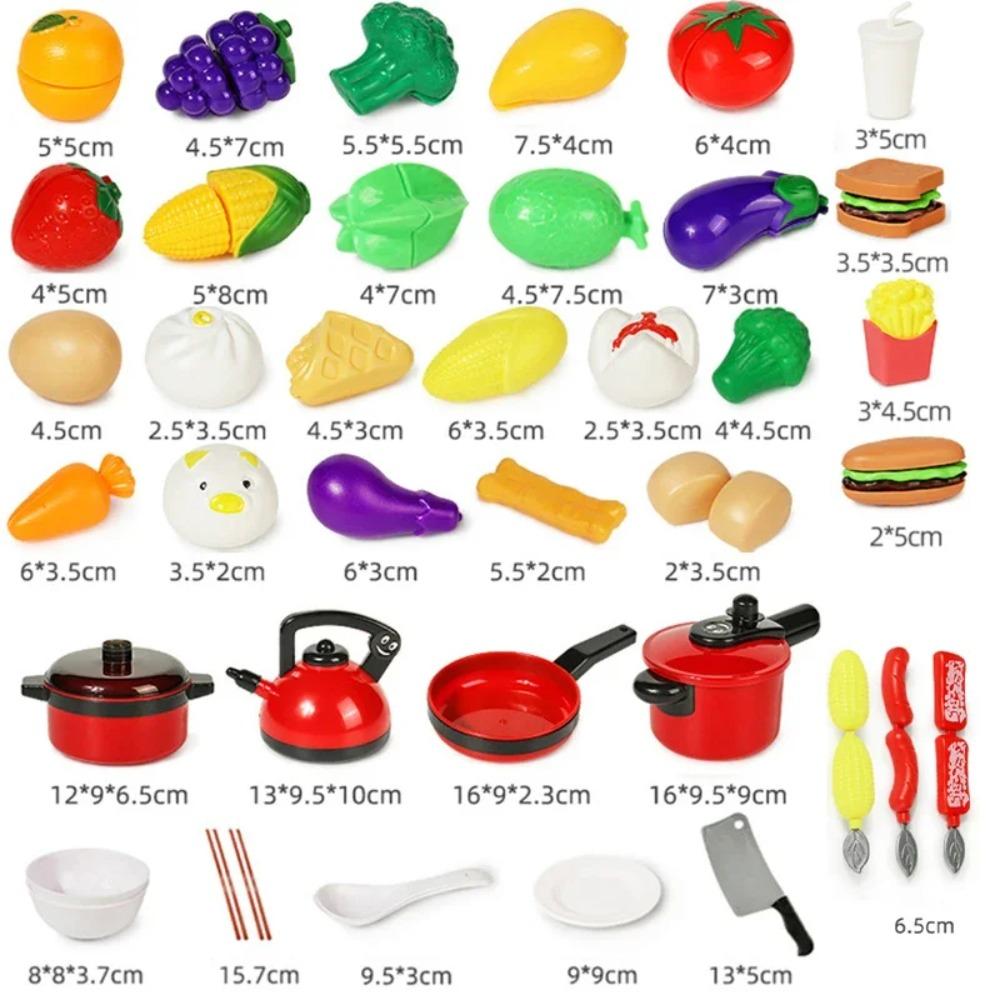 Set di Giocattoli da Cucina Gioco di Ruolo Educativo per Bambina Giocattolo per Cucinare Taglio Frutta Bambino Utensili da Cucina Simulazione per Bambini