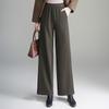 Winter 2025 Mom's Thickened Wide-Leg Pants for Middle-Aged & Elderly Women - Stylish, Warm, Casual Long Pants