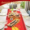 Chinese Dragon Printed Table Runner 11 Inch x 5.9 ft Asian Table Runner Chinese Party Decorations for Spring Festival Party Supplies Kitchen Dining