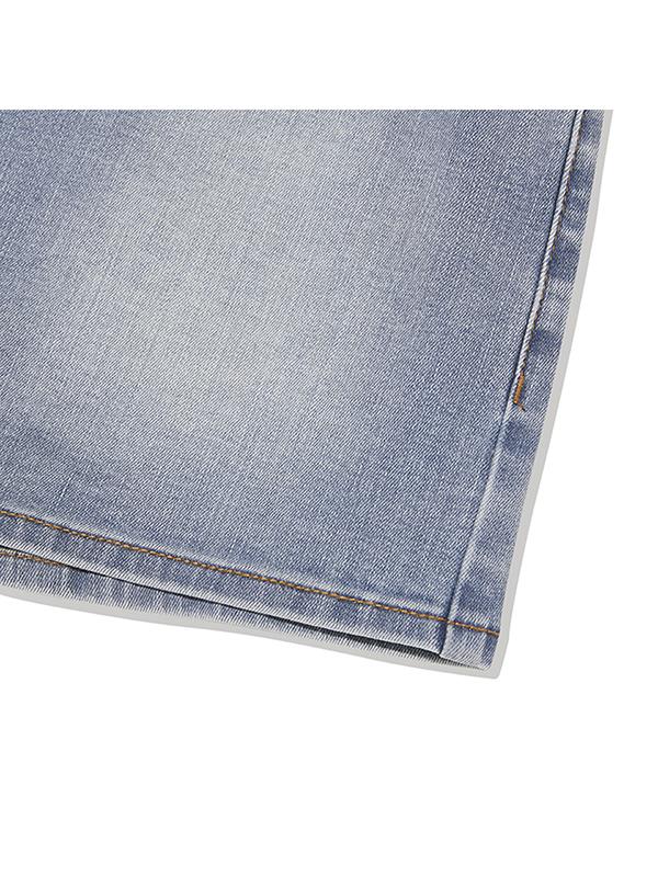 KIRSH Cherry Inner Pants Cover Denim Skirt [Blue]