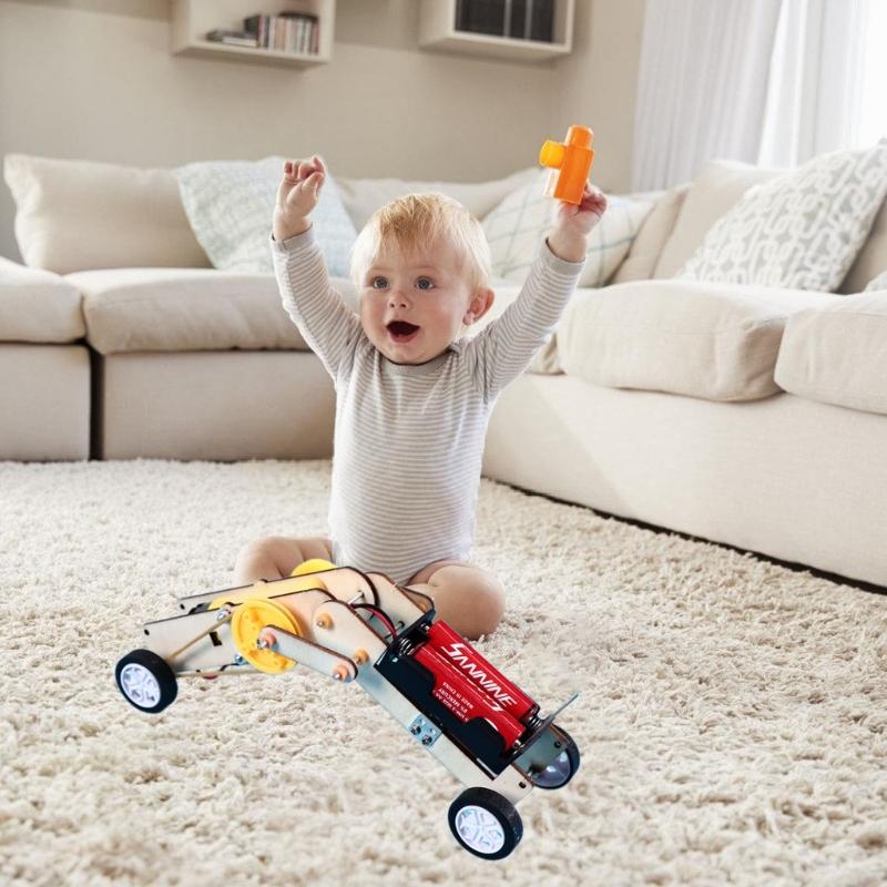 Wood Worm Robot Toy Wood Puzzle Assemble Toy Child Science Educational Toy Physics Experiment Set for Kid 7-14