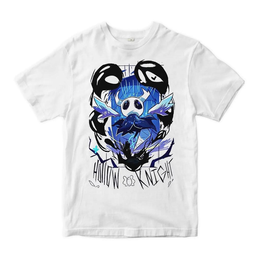 Hollow Knight Art Printed Tshirt Unisexs and Womens Game Style Top SpringSummer Pure Cotton Short Sleeve Unisex Tshirt