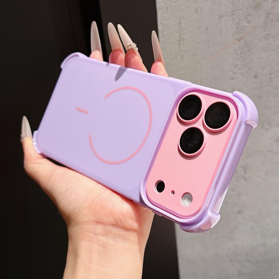 Luxury Big Windows Phone Case For iPhone 17 11 12 13 14 15 16 17 Pro Max 17Pro Candy Colorful Shockproof Protector Cover