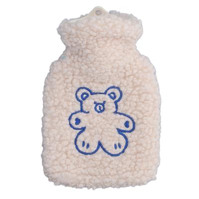 Plush Hot Water Bottle 500ml Anti Scalding PVC Liner Hot Water Bag with Plush Cover for Home Travel