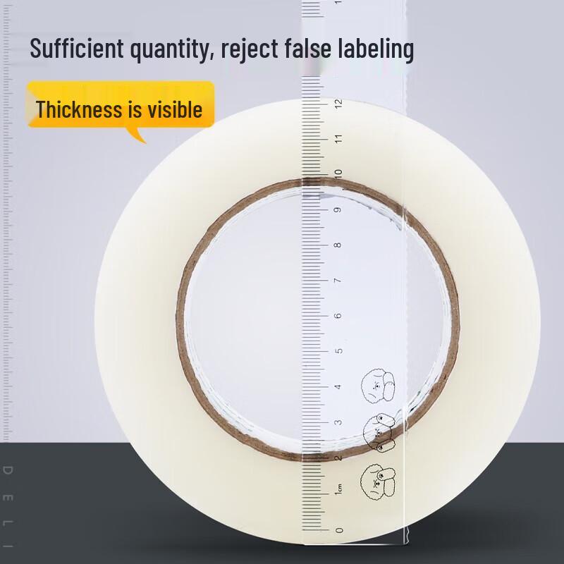 Deli Transparent Packaging Tape 48mm x 100y x 50um (6 Rolls)