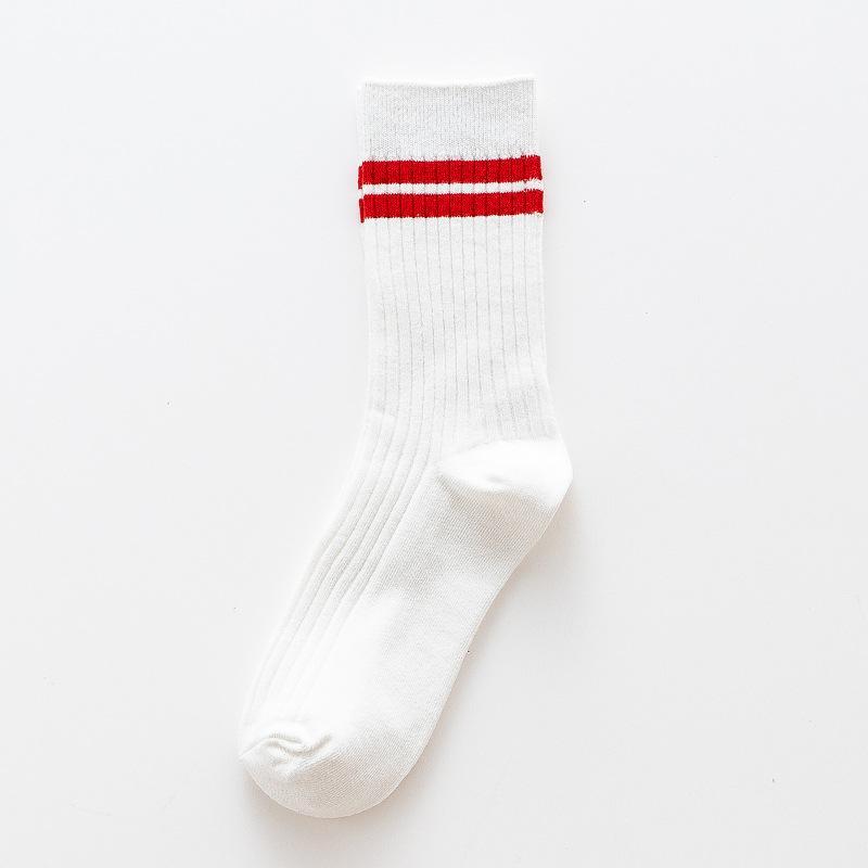 

Male Spring and Autumn Striped Roquettes Two Bars To Pull A Tube Cotton Socks 1 pair червоний