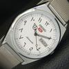 REFURBISHED SEIKO 5 AUTOMATIC 6309A VINTAGE JAPAN MENS WHITE WATCH A441321-5 Sk-a441321