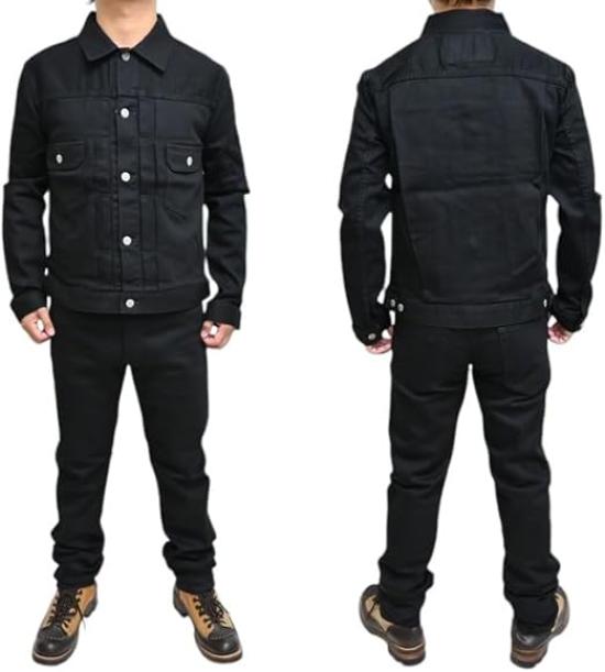 Kojima Jeans RNB-5059 Stretch Black Denim Jacket 2ND Second G-Jan American Casual Men's (XL)