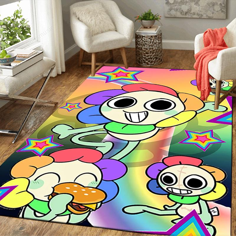 1Pc Colorful Cartoon Characters Rug Office Carpet Indoor Outdoor Doormat Nonslip Soft Comfortable Living Christmas Halloween Xmas Gift D92458