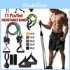 Nastavitelná sada 11 ks odporových pásů s více úrovněmi odporu pro fitness