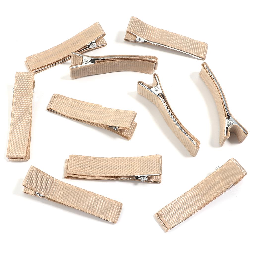 10pcs/Bag Multicolor Cloth Wrapped The Metal Duckbill Hair Clip For Jewelry Making Hairpins DIY Hairpins Base Decorations