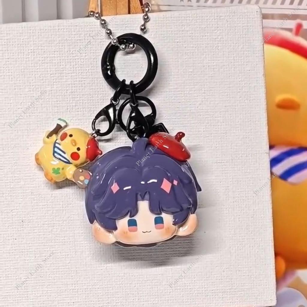 Love and Deepspace Resin Keychain Sylus Rafayel Zayne Xavier Caleb Anime Cartoon Cute Kawaii Keychain Bag Accessories Fans Gift