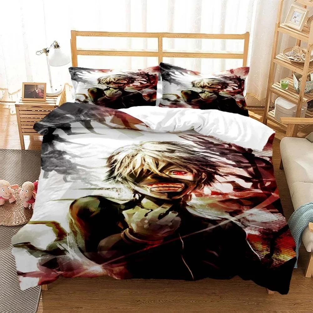 Tokyo Ghoul Bedding Set For Bedroom Soft Modern Bedspreads Comefortable Kids Duvet Cover Quilt Cover And Pillowcase