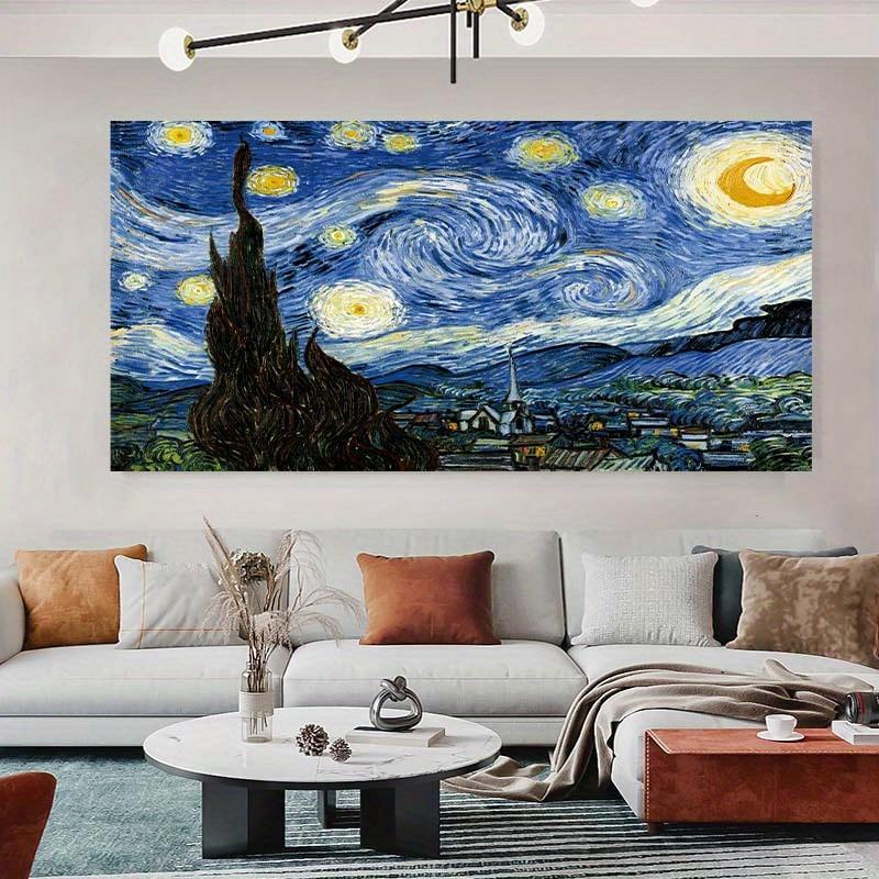 Van Gogh Starry Sky Paintings Works Print On Canvas Poster Decorative Pictures for Living Room Mural
