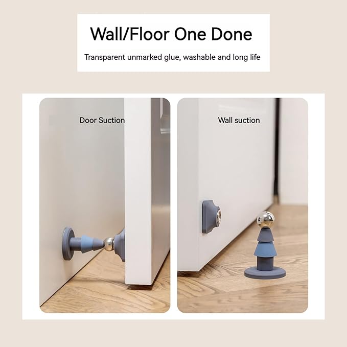 SZFUDIGO Anti-Collision Silicone Door Stopper, Modern Minimalism
