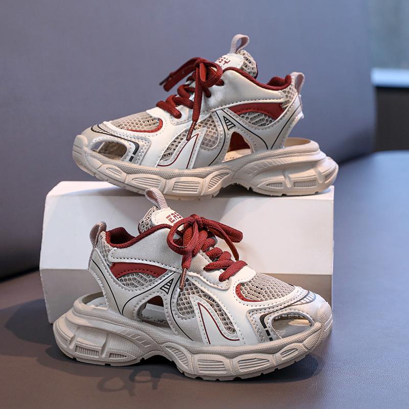 Boys Girls Running Shoes Thick Soft Sole Children Sandals Mesh Breathable 2025 New Fashion Kids Sports Shoes for Students Trend