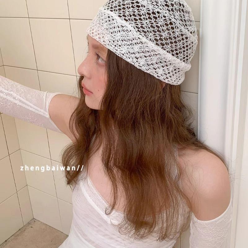 Beanie: Fishnet Lace Skullcap - Summer Thin Style for Millennial Hot Girl Subculture