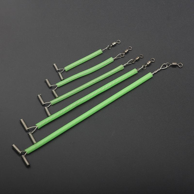 20Pcs/set Luminous Tube Fishing Rigs with Rolling Swivels T-Shape Balance 3 Way Arm Connector Fishing Line Making Tackle