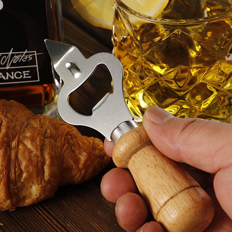 Oak Wooden Handle Beer Bottle Opener
