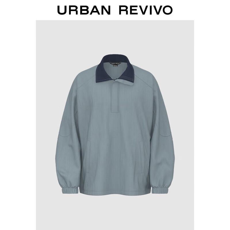 UR Men s Casual Plaid Lapel Overshirt M