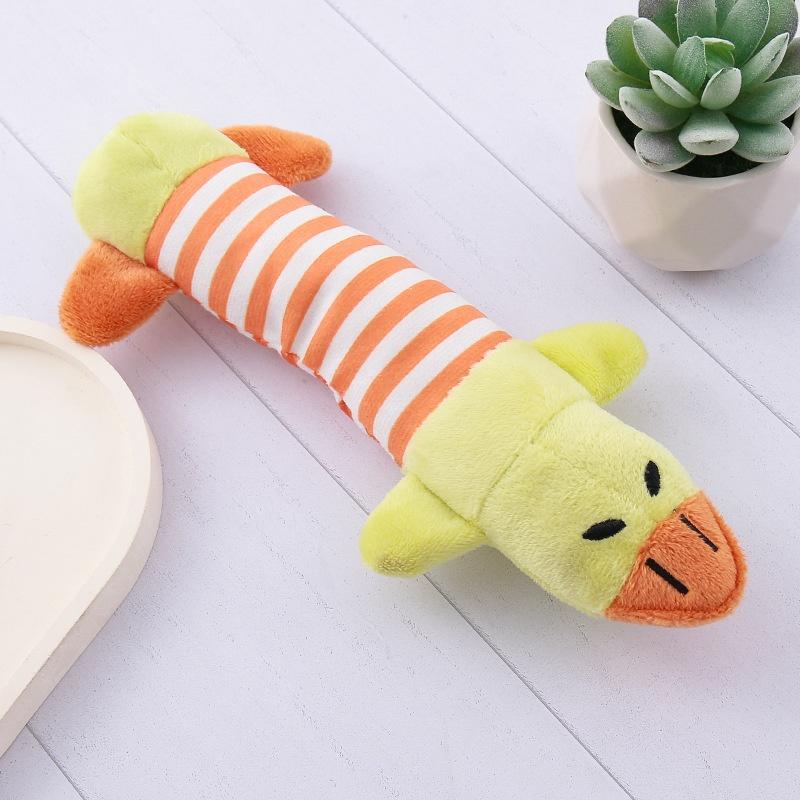 

New Cartoon Pet Dog Plush Toy Bite Resistant Cute Voice Cat Decompression Supplies