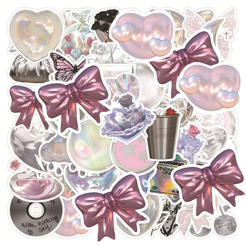 63pcs Shiny Stickers Decoration DIY Skateboard Phone Fridge Bike Cute Decals Toys