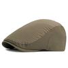 Spring Summer Thin Men's Forward Cap Quick-Drying Breathable Striped Newsboy Cap Retro Beret