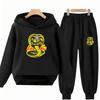 Children's Hoodie+Pants Black Children Cobra Stamp Coat Boys Girls Hoodie Tops Leisure Sweatshirt Toddler 3-12 Year Clothing