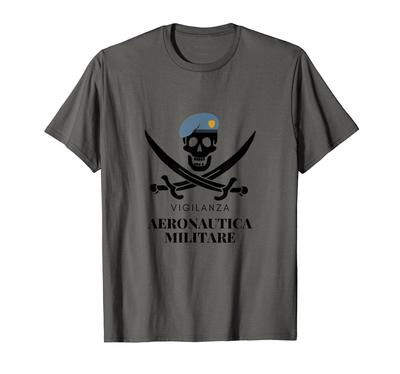 VAM Vigilanza Aeronautica Militare Teschio E Spade Pirati T-shirt