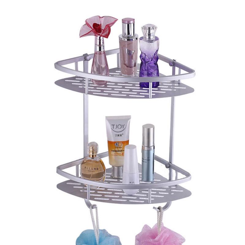 MDNG No-Drill Double-Layer Bathroom Corner Shelf