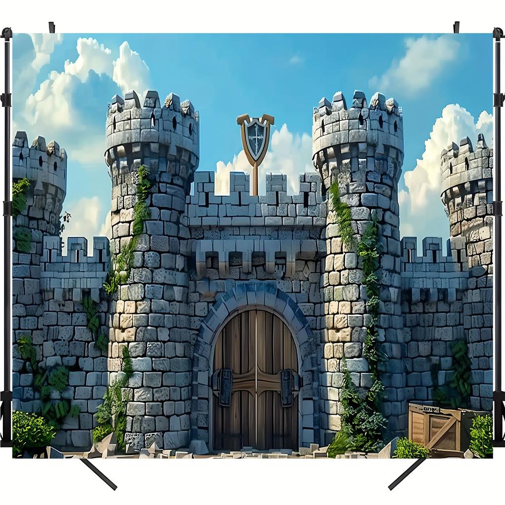Multi-functional Medieval Castle and Knight Party Background - Polyester  No Power Required - Perfect for VBS