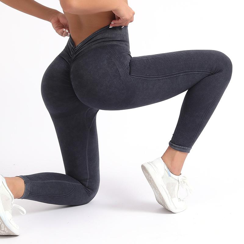 

Peach Butt Lifting Seamless Yoga Pants For Women, Elastic High Waist Fitness Pants, Outdoor Running Tight Sports Pants For Women L озеро синього кольору