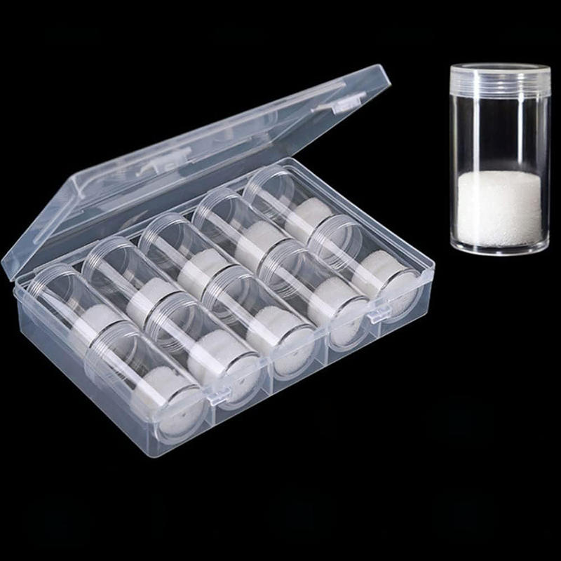 

Small Clear Round Coin Storage Tubes Plastic Coin Holders With Protective Sponge Insert For Commemorative Coin Collection Display Coin Organizer Set One Size