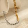 GEMCHIC Women's Two-Tone Gold Silver Chain Necklace Stainless Steel Fashion Choker