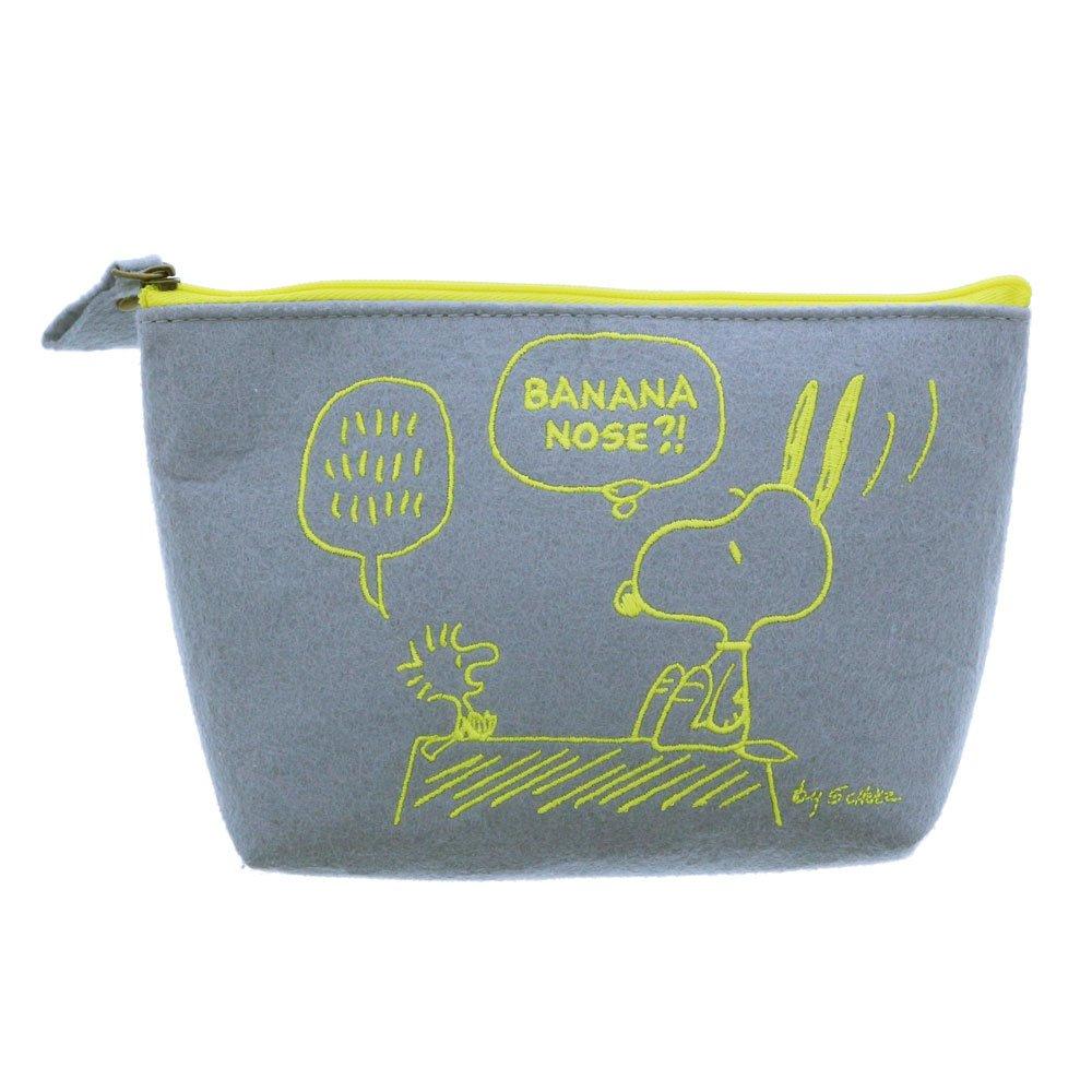 Sunstar Stationery Snoopy American Style S2277093 Pouch, Gray,