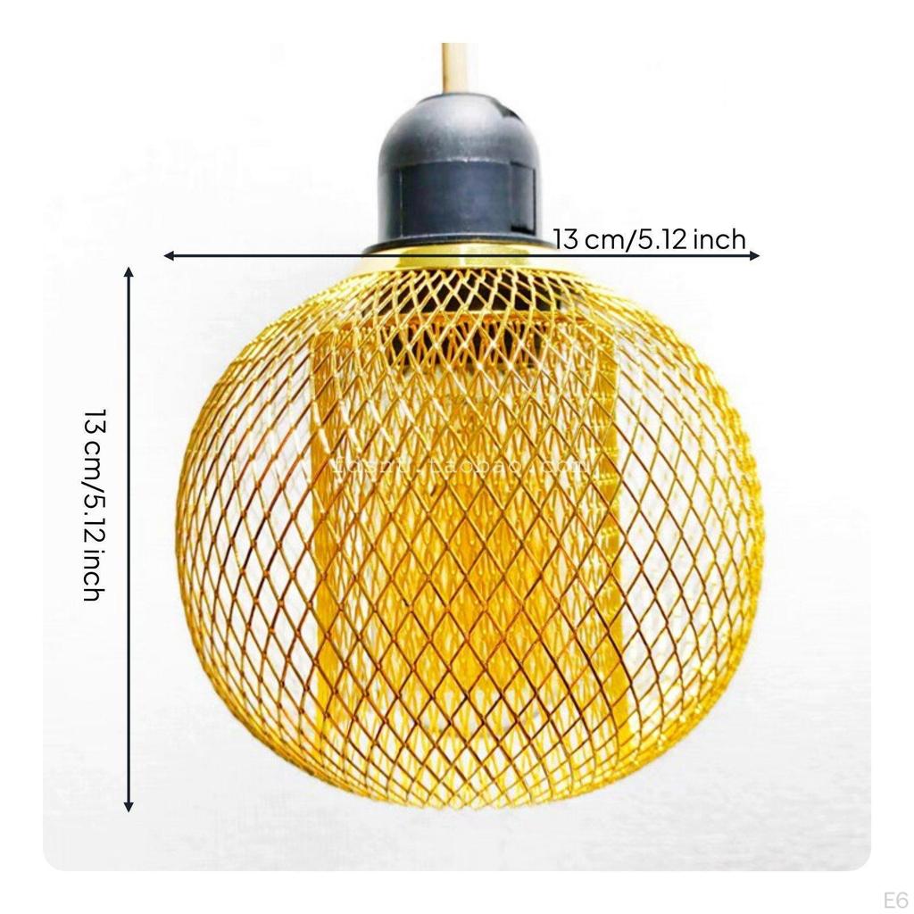 Double Layer Lamp Cage Retro Design Metal Mesh Lampshade Hollow Iron for Restaurant