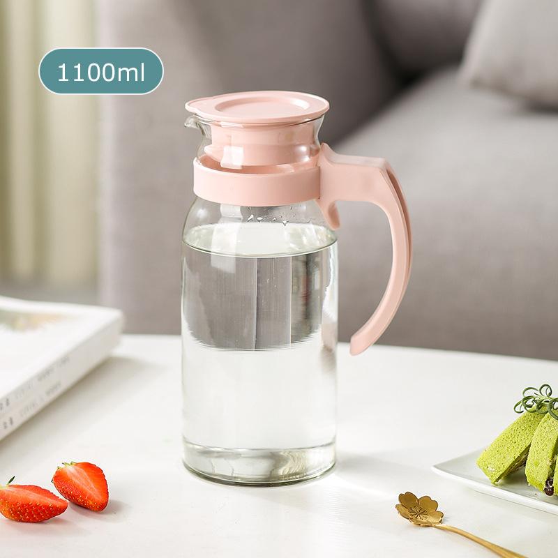Glass Water Kettles Large Capacity with Lid and Handle Juice Tea Milk Kettles Pitcher Distributeur Beverage Dispenser Water Pot