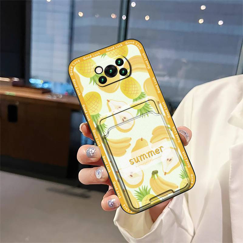 Card Bag Shockproof Phone Case For Xiaomi Poco X3 NFC/X3 Pro Waterproof Full Wrap Dirt-resistant Anti-dust Silicone Cute