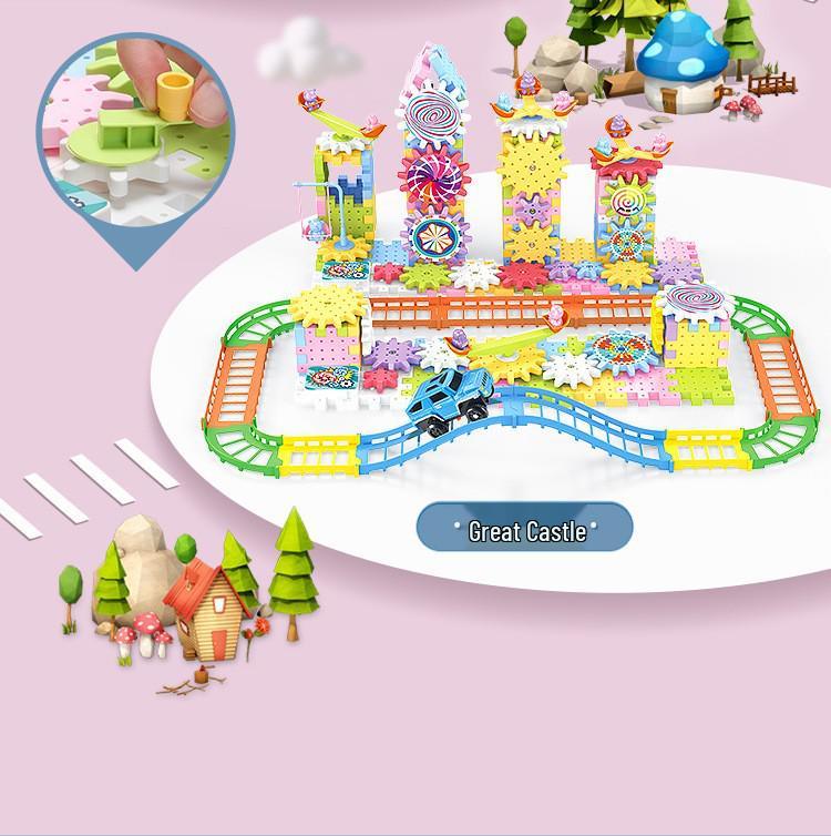 Adjustable Electric Building Blocks: Children's Educational Gear Toy Set