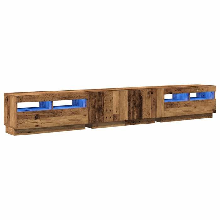 VidaXL TV Stand with LED Lights Old Wood Engineered Wood 3329167