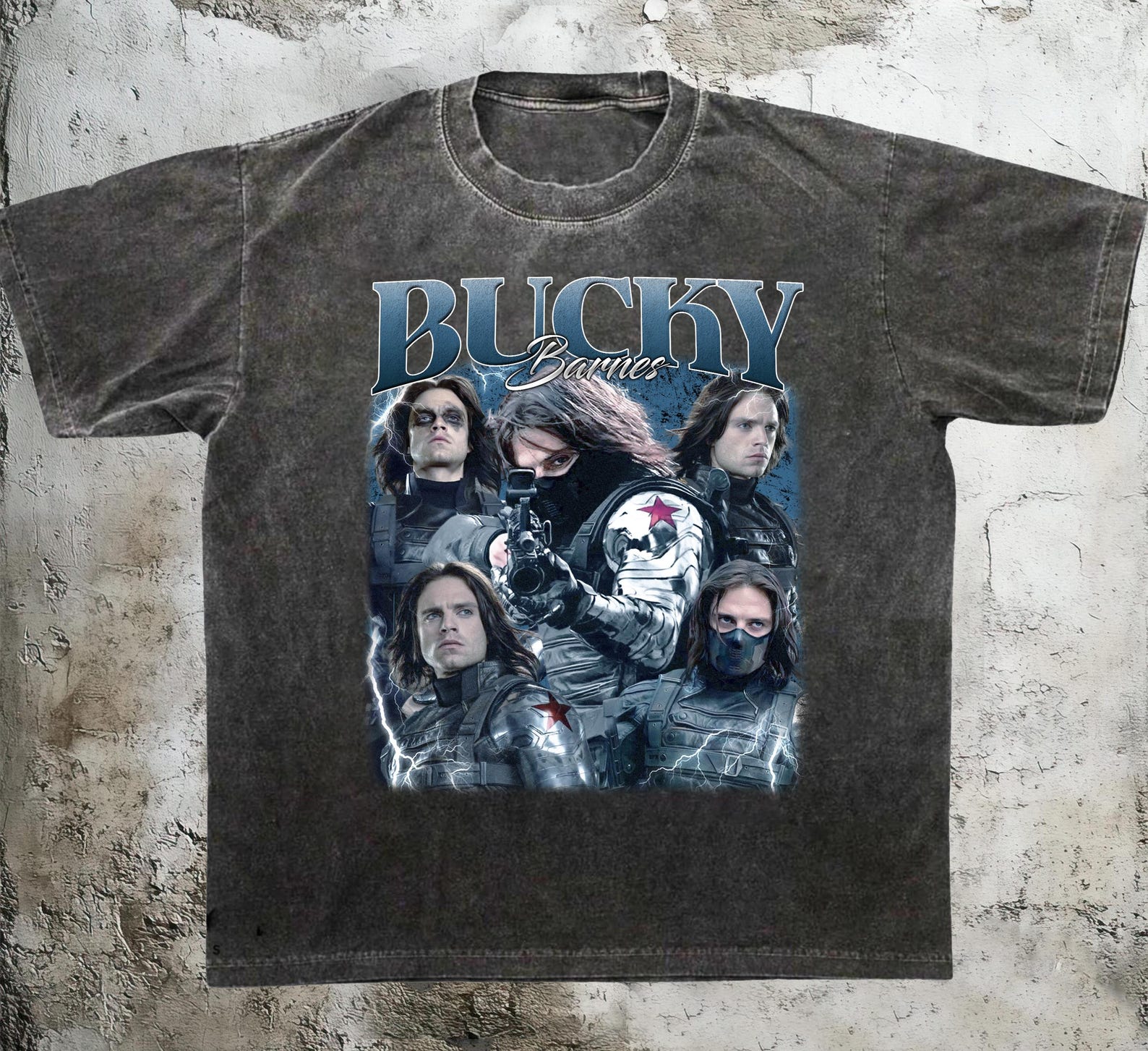 Bucky Barnes Marvel Graphic Tee, Retro Sebastian Stan Unisex T-Shirt 3XL